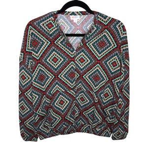 New with tags Lula Roe lightweight, colorful bomber jacket.